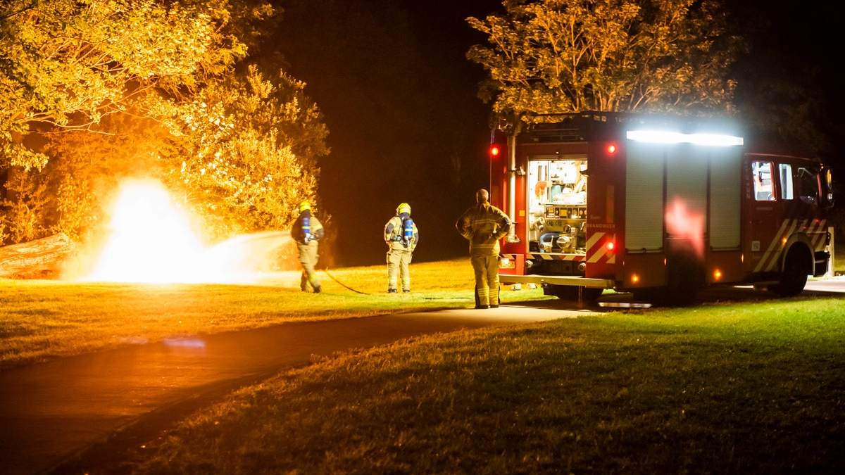 Het was zondagnacht weer raak in het Julianapark