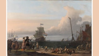 Nederlandse schepen op de rede van Texel van Ludolf Bakhuysen