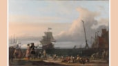 Nederlandse schepen op de rede van Texel van Ludolf Bakhuysen