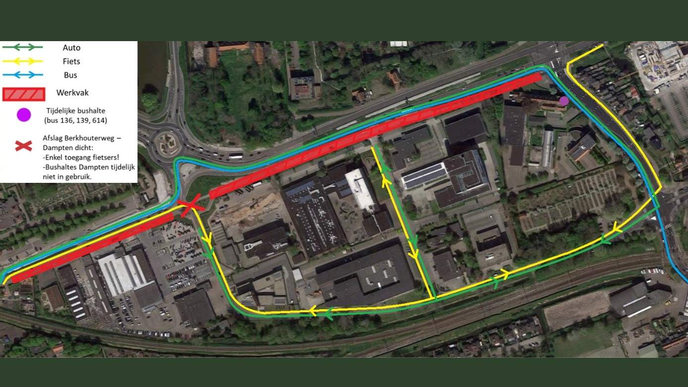 Aansluiting Dampten op Berkhouterweg vanaf maandag 16 september definitief opgeheven