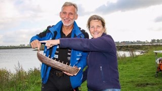 Edwin en Liesbeth ter Velde met fluitschip