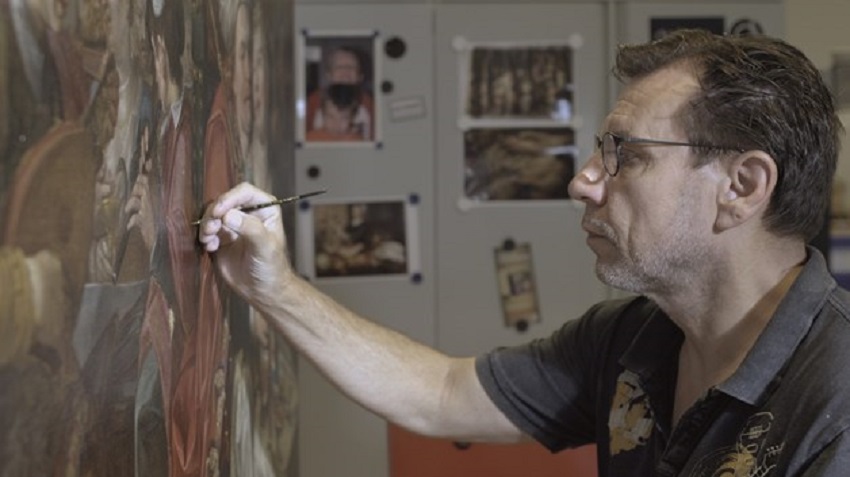 Live restauratie schuttersdoeken Westfries Museum