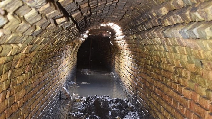 Opgravingen Nieuwe Noord Riool binnenzijde