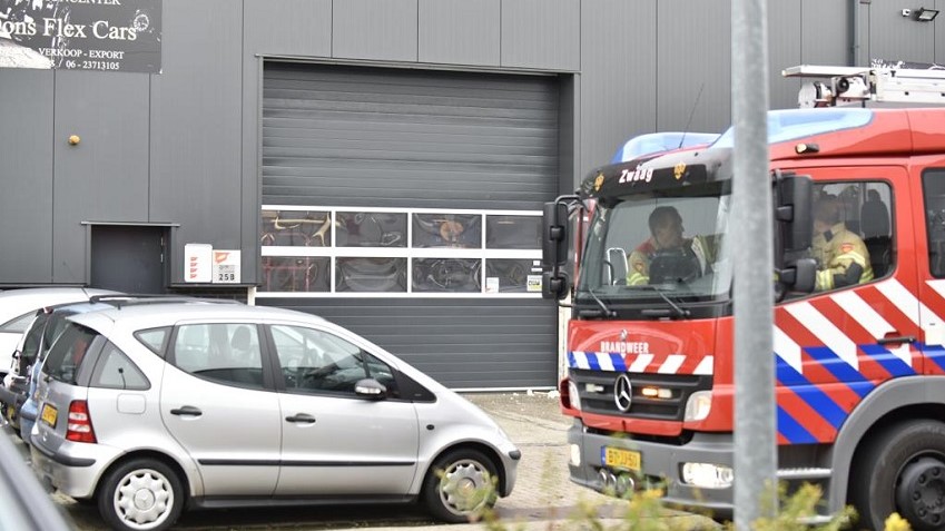 Brand industrieterrein in Zwaag