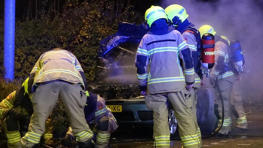 Auto in brand in Enkhuizen