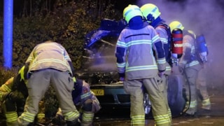 Auto in brand in Enkhuizen 1