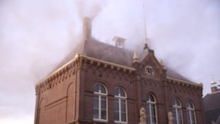 Voormalig raadhuis Obdam in brand