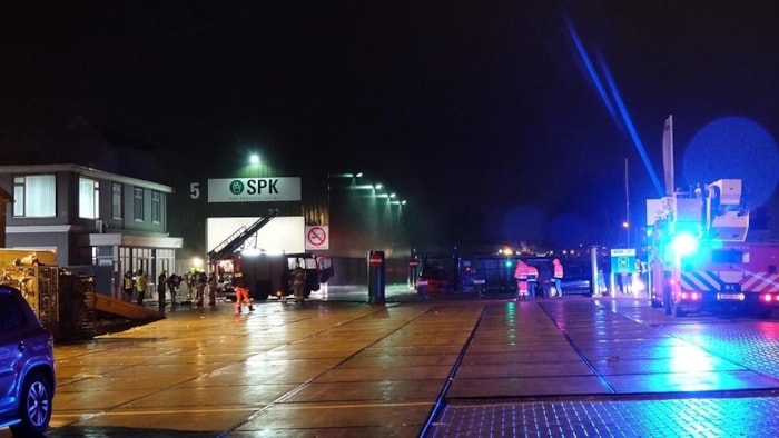 Brand recyclingbedrijf Wognum