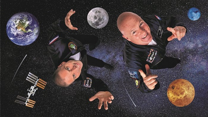 Andr&#233; Kuipers en Sander Koenen - Space Academy live (John van Helvert)