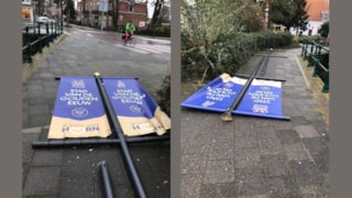 Omgewaaide masten Stad van de Gouden Eeuw