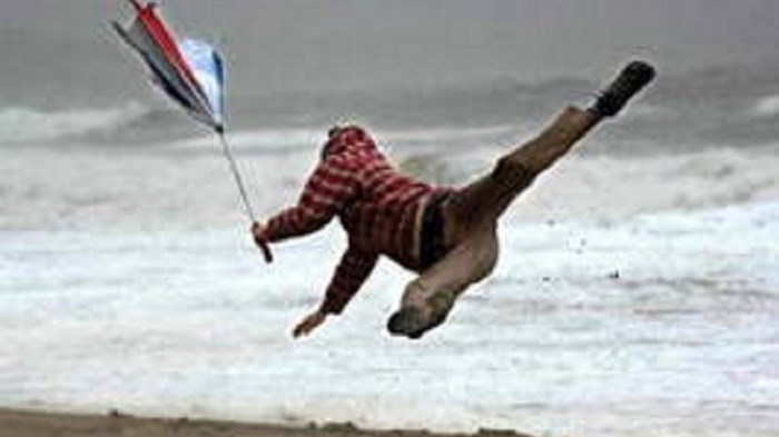 Storm vliegen door de lucht