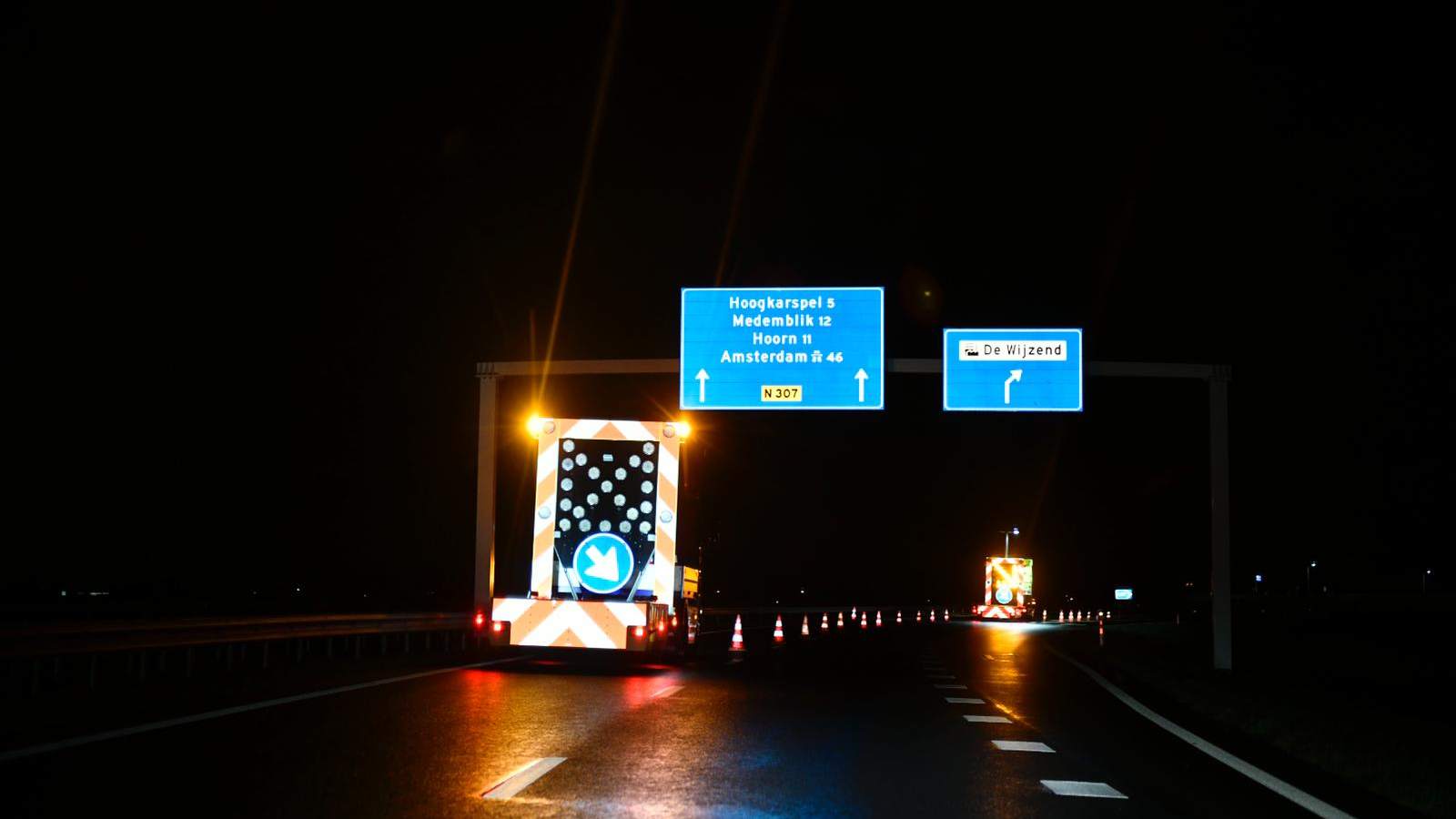 Veel wateroverlast op N307 door extreme regenval 