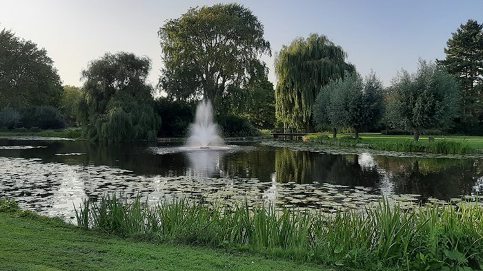 Wilhelminaplantsoen met fontein