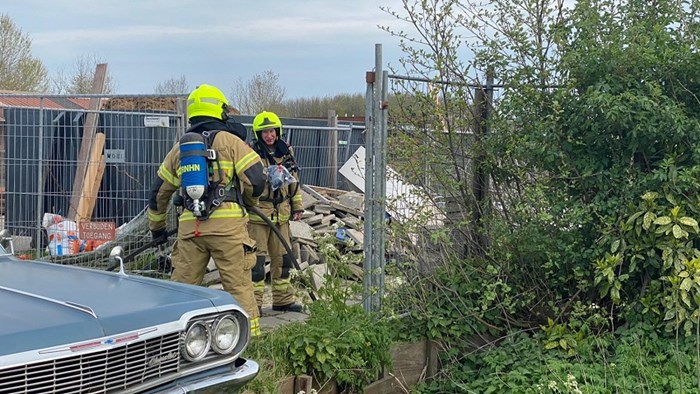 Brand in loods in Enkhuizen 1