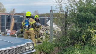 Brand in loods in Enkhuizen 1