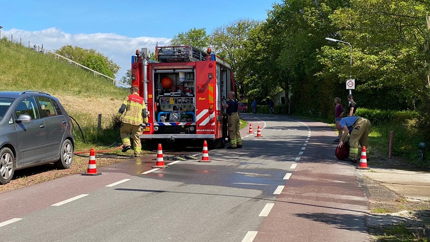 Bermbrand in Enkhuizen zorgt voor lichte paniek