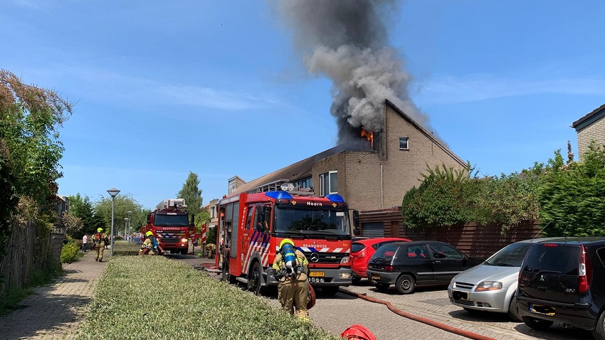 Brand in Hoorn aan Bertus Aafjeshof