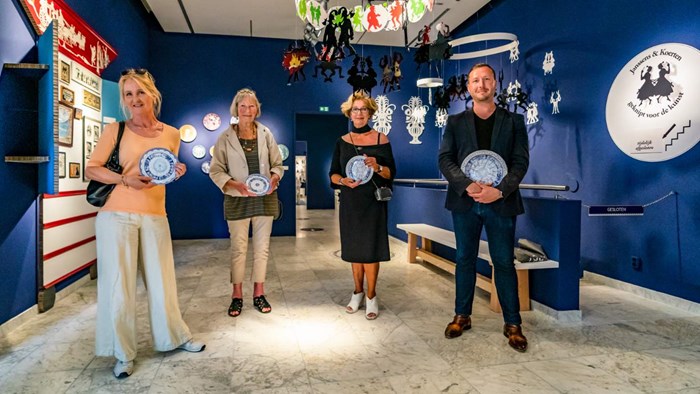 Vlnr Sefanja Nods, Ank Pollman, Renie van Aartrijk en Samir Bashara