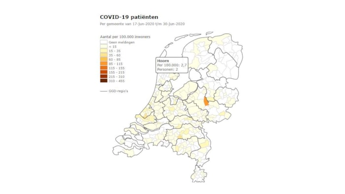 RIVM Covid-19 patienten per gemeente