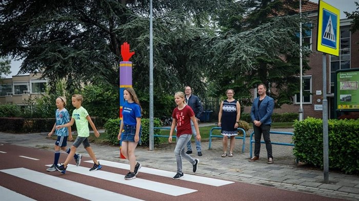 Veilig naar St-Jozefschool via vernieuwd zebrapad