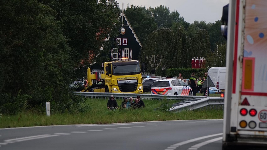 Flinke file na ongeluk op N307 bij Bovenkarspel