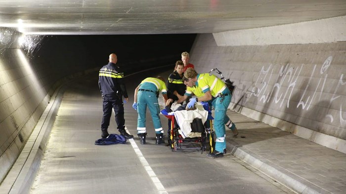 Gewonde fietser in fietstunnel Spierdijk