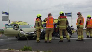Auto's botsen bij Medemblik