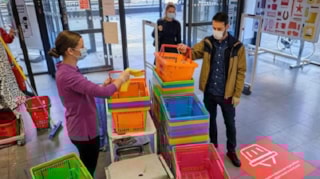 Entree winkel met mandjes