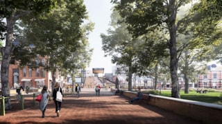 Poort van Hoorn stationsplein zuid vanaf binnenstad