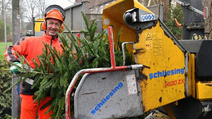 Kerstbomen versnipperen