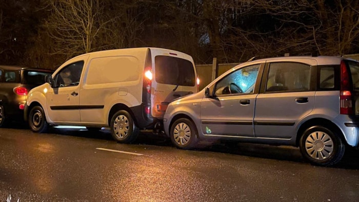 Kop-staart botsing aan de Kluut