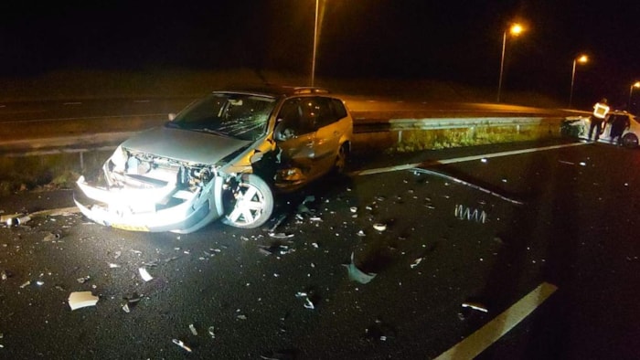 Auto&#39;s botsen op A7 1