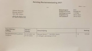 Aanslag reclamebelasting Uptown Records