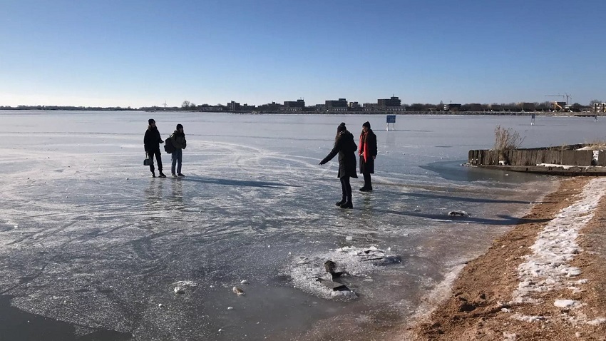 Schaatsen aan de Westerdijk