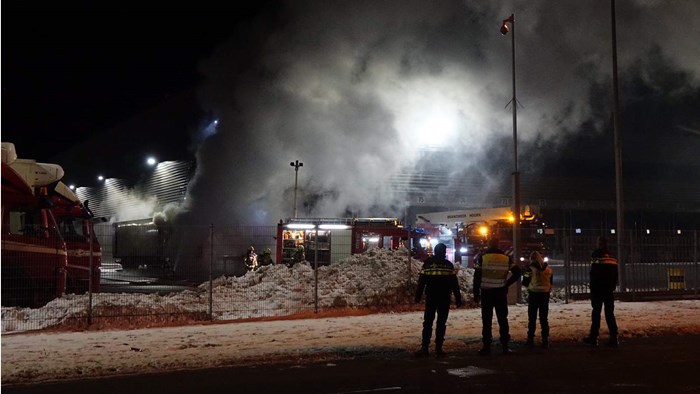 Brand in distributiecentrum van Lidl Marowijne Zwaag