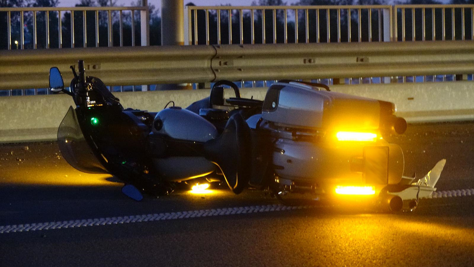 Motorrijder gewond op A7