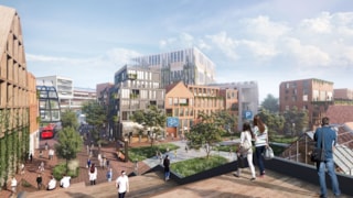 Poort van Hoorn stationsplein noord vanaf podium