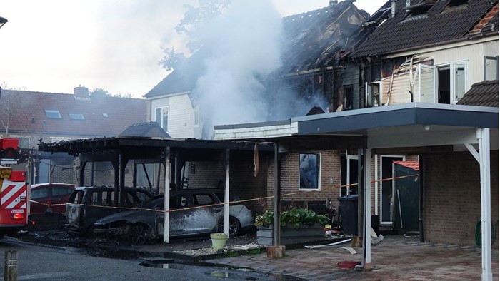 Svhade brand Hoefblad te zien bij daglicht