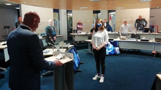 Joyce Beuken(GL) wordt beedigd als commissielid
