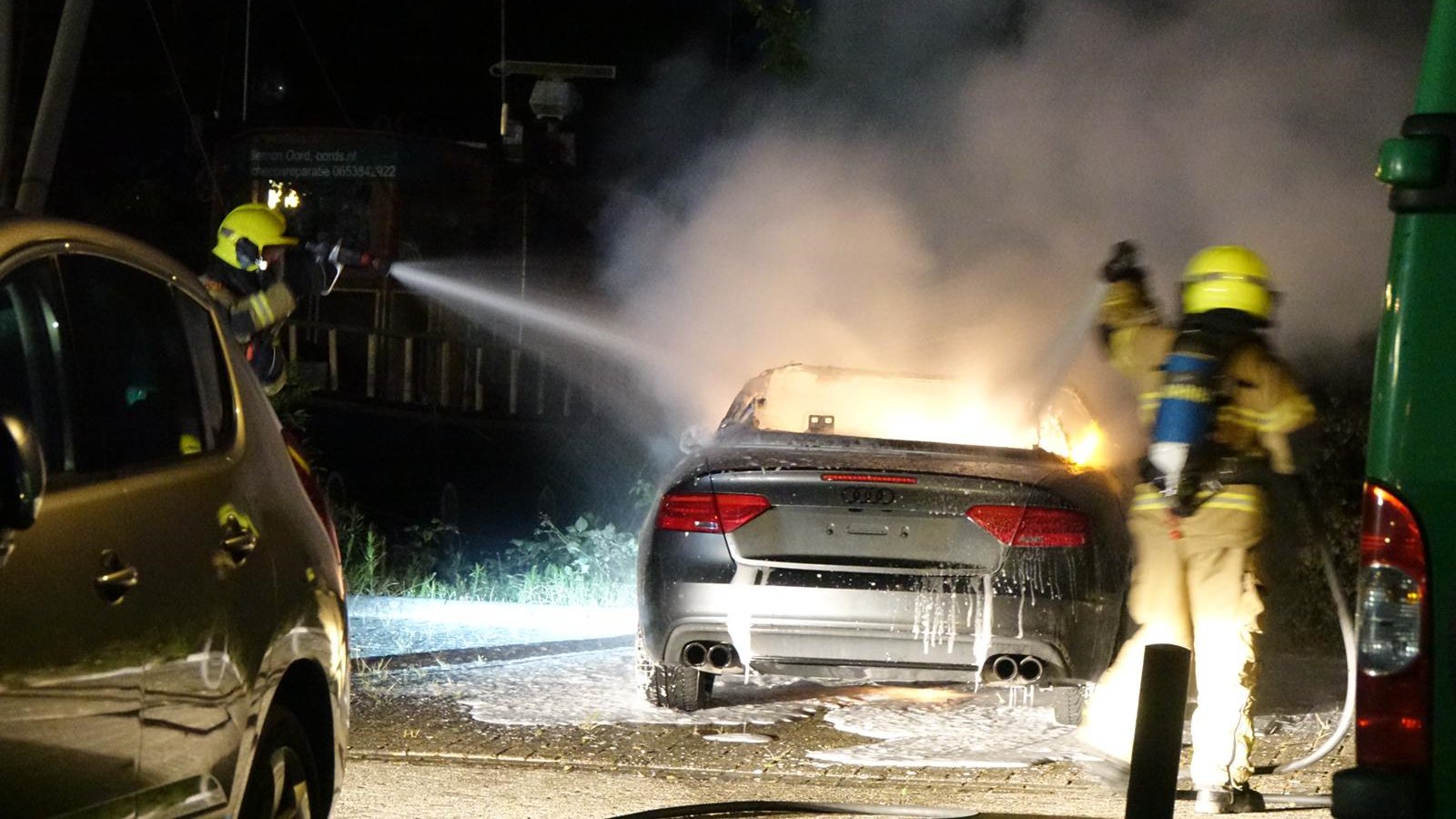 Auto in brand in Enkhuizen