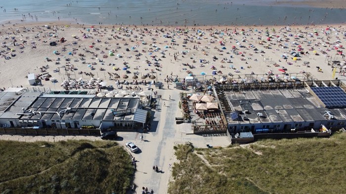 Extreem druk bij Castricum aan Zee