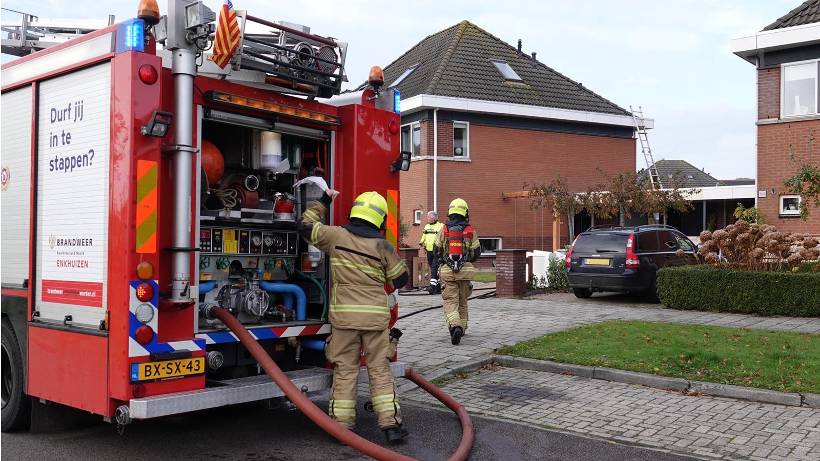 Brand in woning in Enkhuizen door werkzaamheden