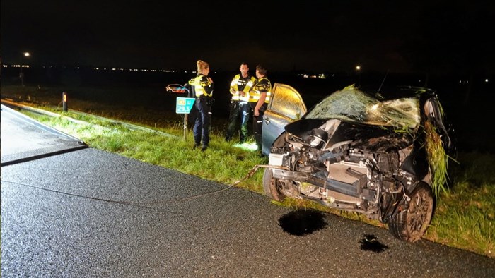 Auto gecrashtt op A7 bijj Berkhout1