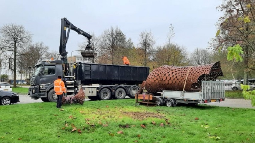 'Ode aan het Varken' verwijderd na vernielingen