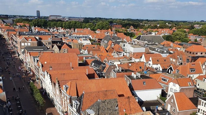 Binnenstad Hoorn van boven