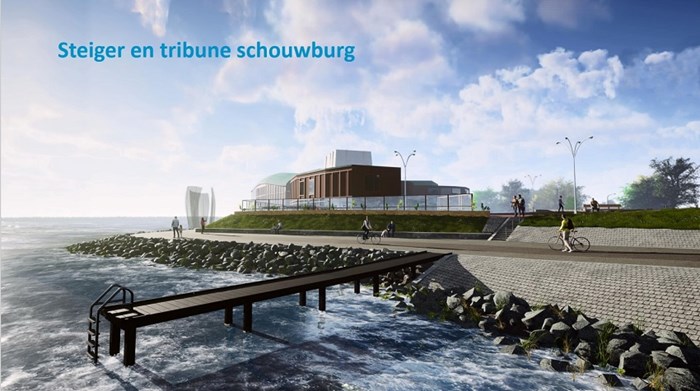 Westerdijk nieuwe situatie 5 steiger en trappen bij schouwburg