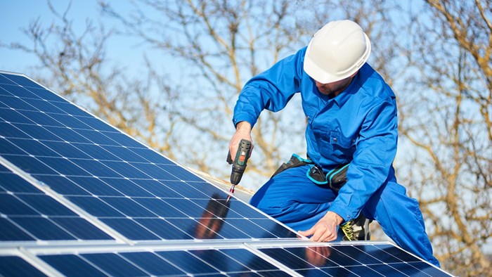 Plaatsen van zonnepanelen