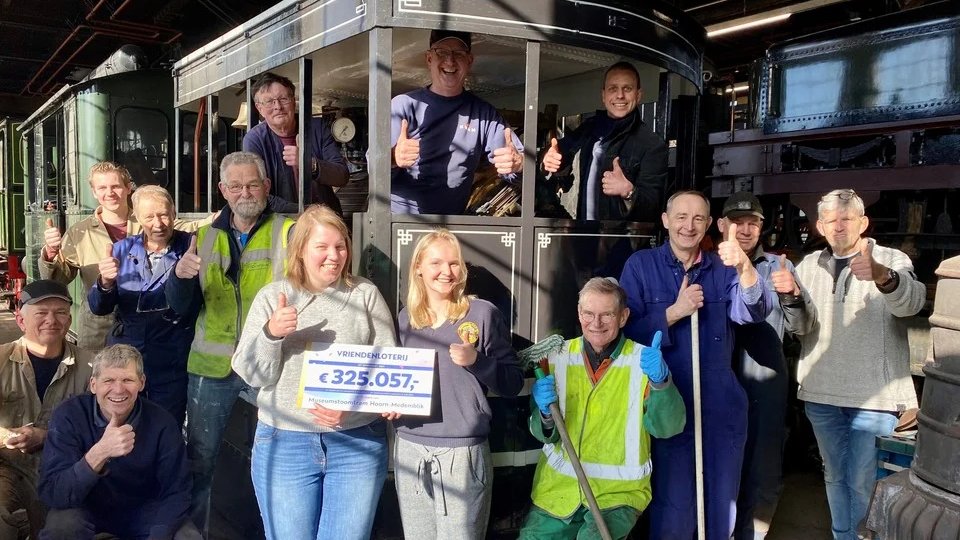 Museumstoomtram ontvangt € 325.057 van Vriendenloterij