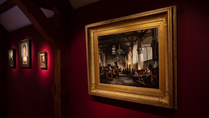 L’Eglise d’Enckhuysen van Antonie Waldorp op zaal in het binnenmuseum, foto Madelon Dielen