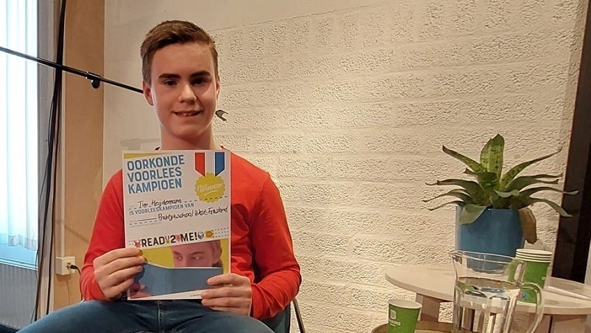 Tim Heijdemann uit Hoorn strijdt om finaleplek in Noordhollandse voorleeswedstrijd